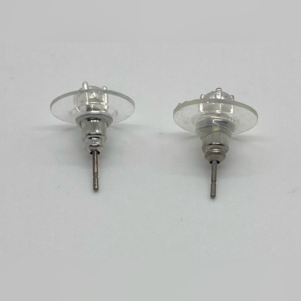 Silver Crystal Drop Dangle Rhinestone Stud Earrings Boho Fall Eclectic Festival - Picture 6 of 12